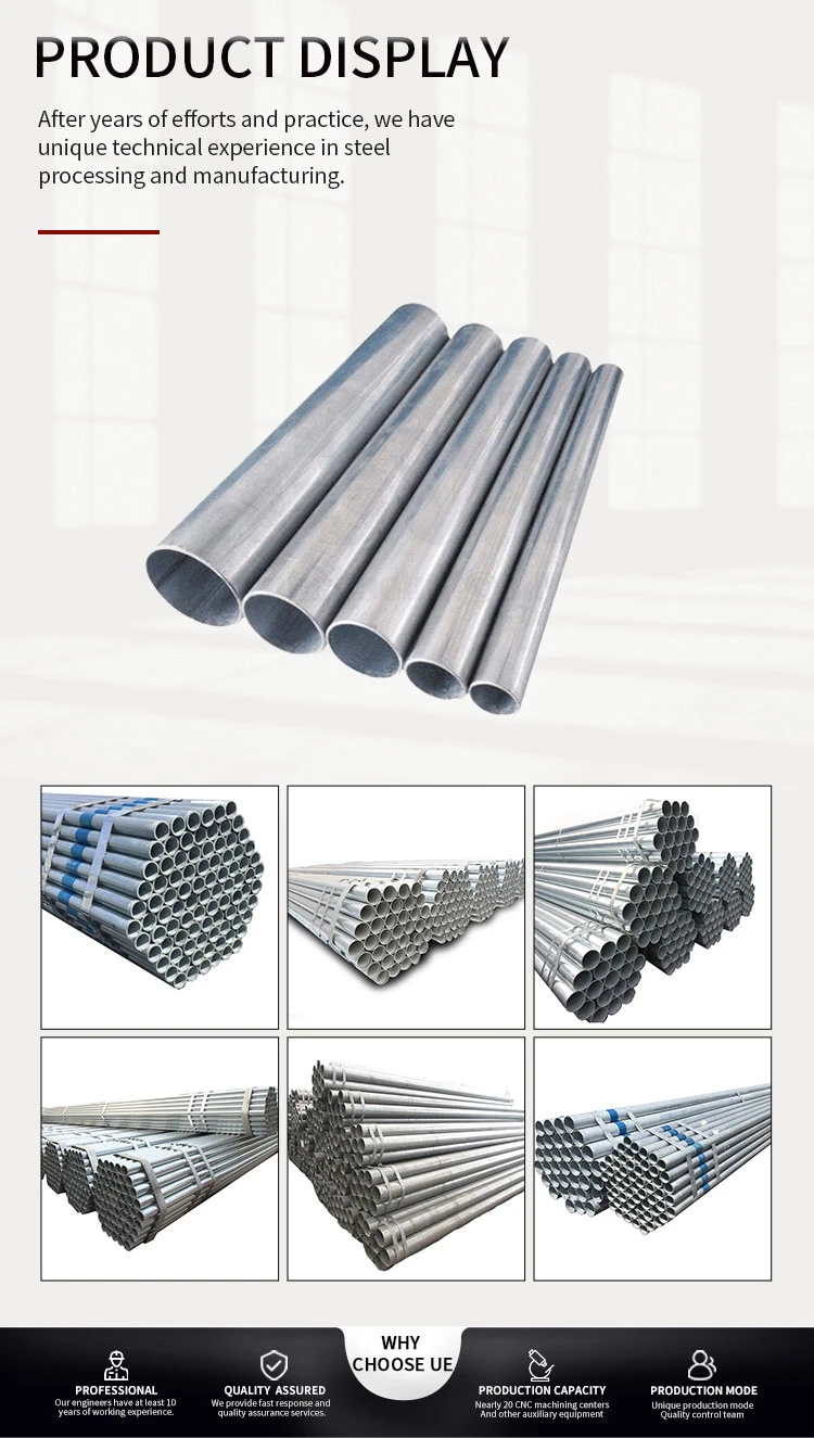 ASTM A53/BS1387 Hot DIP Galvanized Round Steel Pipe / Gi Pipe Pre Galvanized Steel Pipe Galvanized Pipe Scaffolding Tube