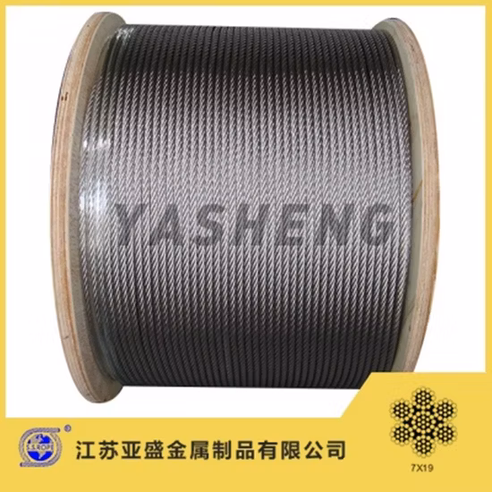 1X7/1X19/7X7/7X19/6X7+FC/6X19+FC SUS304/SUS316 Industrial/ Automotive/Construction/Communication or Medical Device Use Steel Wire Rope